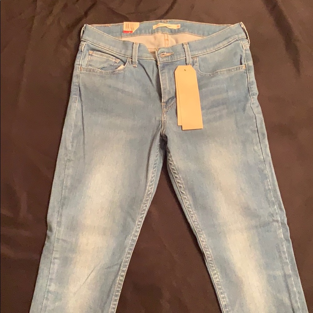 Levi’s Super Skinny Blue Mid-rise Jeans